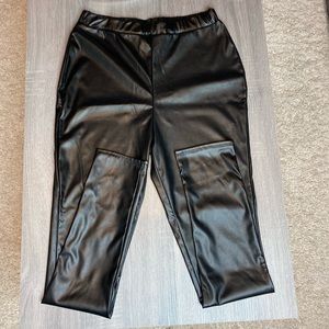 Faux leather leggings